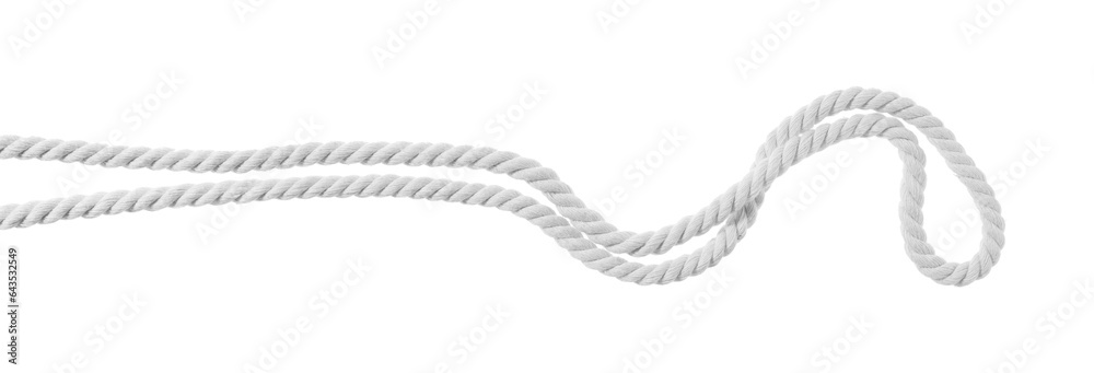Fototapeta premium Hemp rope isolated on white. Natural material