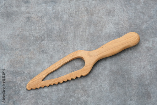 Eco friendly wooden knife. Wooden tableware