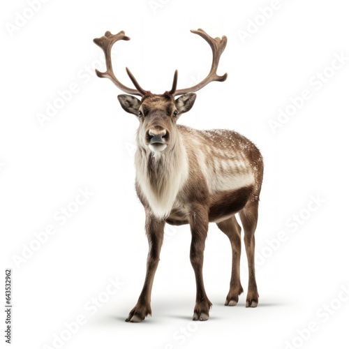 reindeer wearing christmas clothes, christmas concept, isolated on background, Generative ai © Gasi