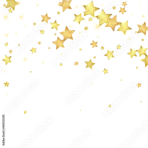 Magic stars vector overlay.  Gold stars scattered