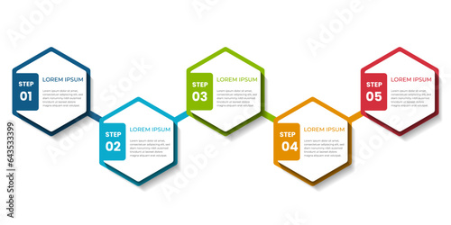 Infographic template for business. Modern Timeline.