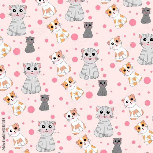 seamless pattern with cats