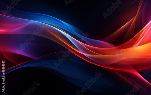 Abstract futuristic background with colourful glowing neon moving high speed wave lines. Ai Generative. Abstract wallpaper background. Fantastic wallpaper. 