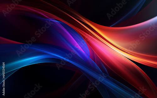 Abstract futuristic background with colourful glowing neon moving high speed wave lines. Ai Generative. Abstract wallpaper background.  Fantastic wallpaper. 