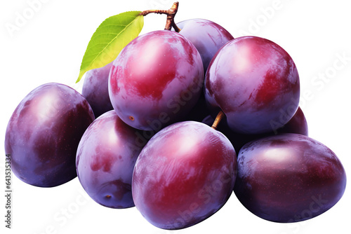 Plum PNG: A high-quality image of a fresh and juicy purple fruit isolated on transparent Background © Ameer