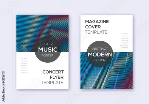 Modern cover design template set. Red white blue a
