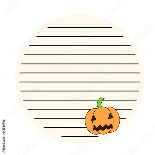 halloween card with pumpkin