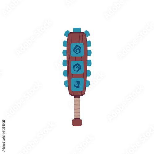 Macuahuitl ancient maya civilization weapon flat style, vector illustration