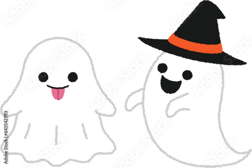 ハロウィンのお化け（幽霊）のイラスト