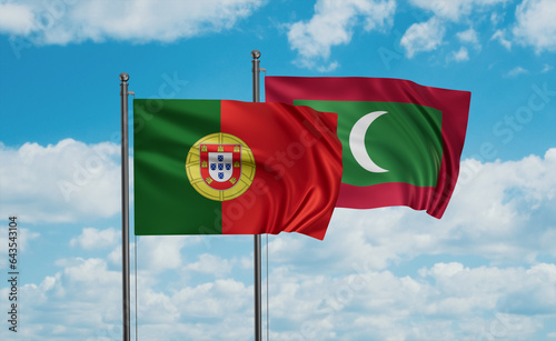 Maldives and Portugal flag