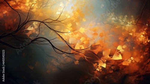 Autumn background concept. Generative Ai