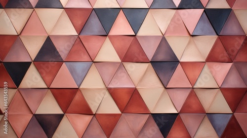 Smooth, Semi-Gloss Wall Background Adorned with Triangular Tiles - A Unique Tile Wallpaper