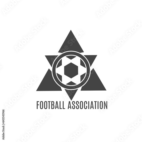 Icon Logo for football sports, association football team.