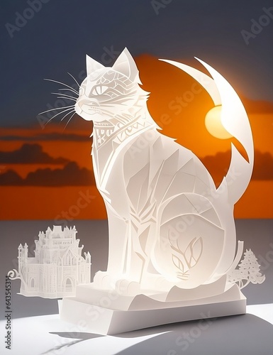 cat in the night