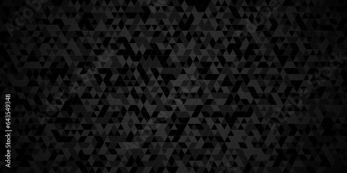 Black and white seamless pattern Abstract geomatric. dark black pattern background with lines Geometric print composed of triangles. Black triangle tiles pattern mosaic background.