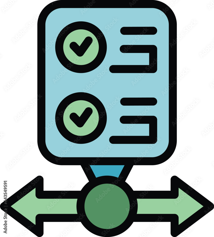 Direction key point icon outline vector. Business tips. Away information color flat Direction key point icon outline vector. Business tips. Away information color flat