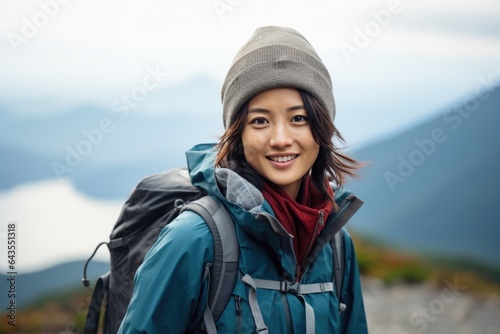 Asian Woman Hiking In The Mountains © Ян Заболотний