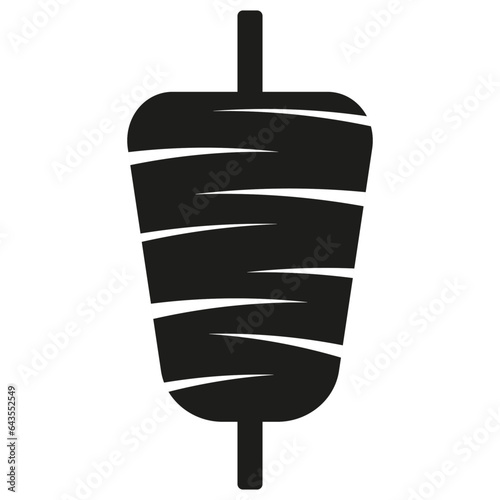 Icon depicting Turkish meat on a skewer. Very popular fast food in Turkey and Azerbaijan