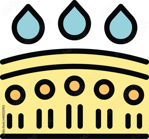 Facial gel icon outline vector. Care cream. Face serum color flat