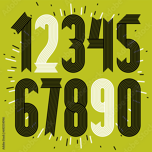 Set of cool funky vector di...