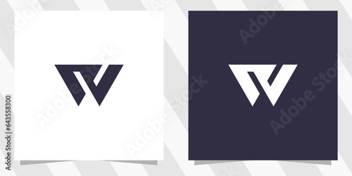 letter cw wc logo design