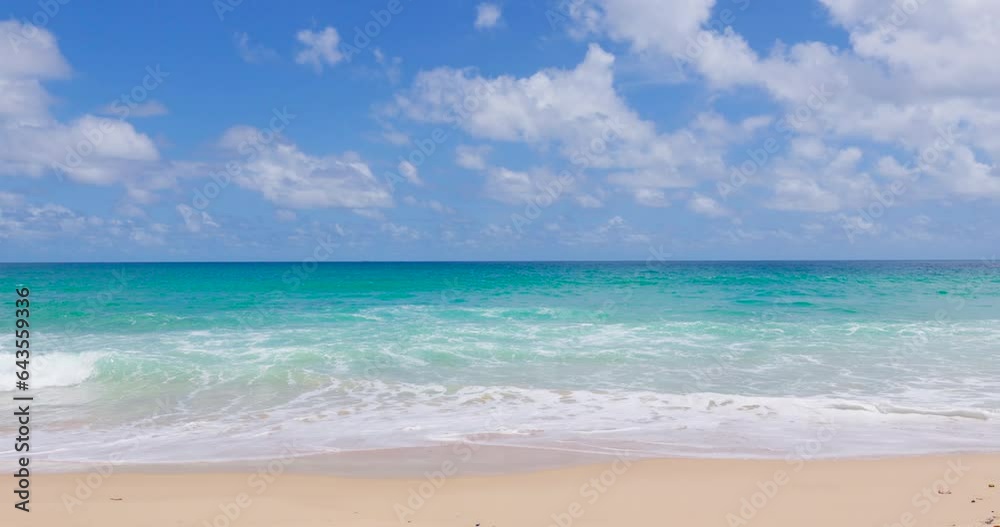 Nature video Sea beach, Phuket, Thailand, on a sunny day, beach without tourists Filmed with high quality film cameras. DCI 4K ProRes422 Nature video Sea beach, Phuket, Thailand, on a sunny day, beach without tourists Filmed with high quality film cameras. DCI 4K ProRes422