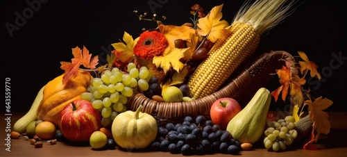 cornucopia  thanksgiving harvest halloween autumn fall  ai