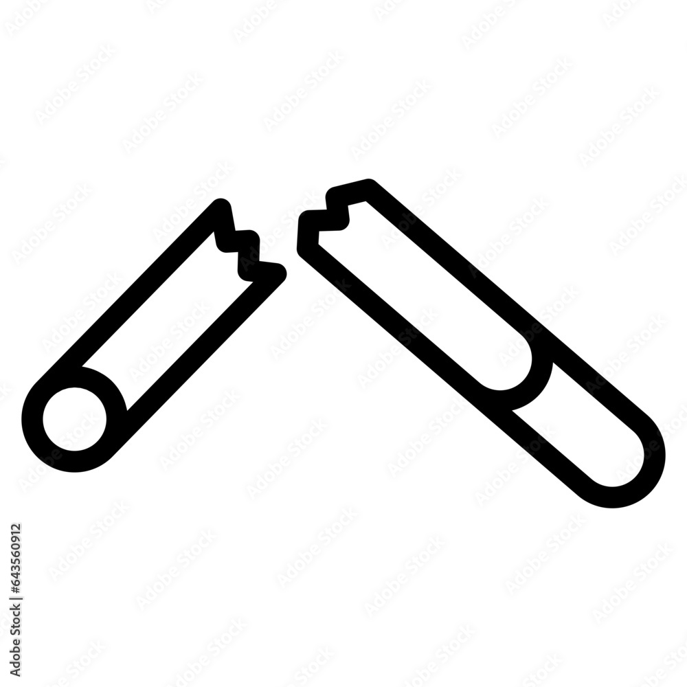 broken cigarette line 