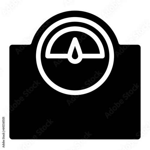 weight scales glyph 