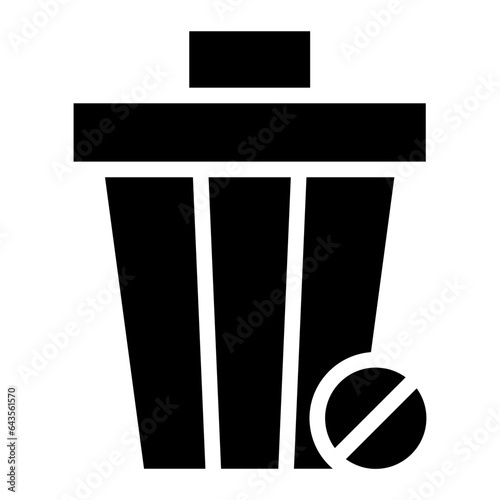 trash bin glyph 