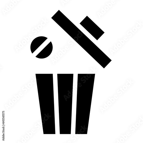 trash bin glyph 