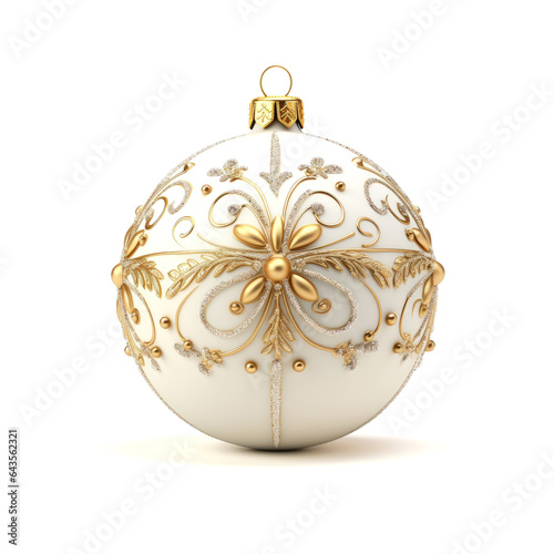 Luxury Christmas ball on the white background. (ID: 643562321)