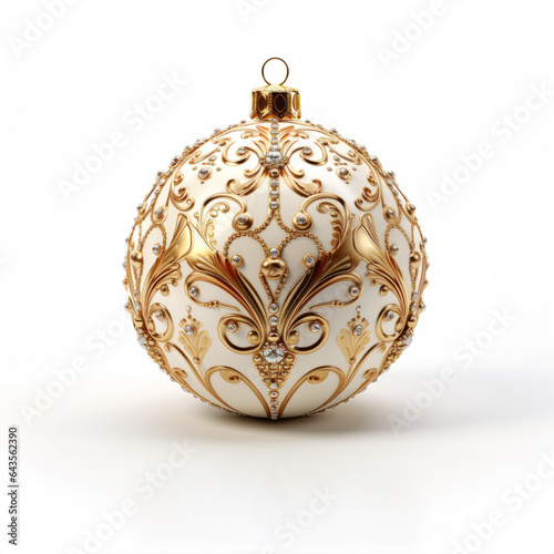 Luxury Christmas ball on the white background. (ID: 643562390)