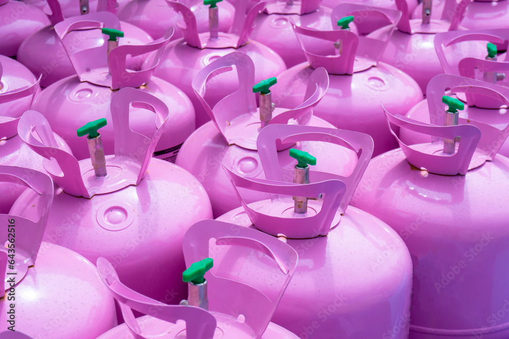 Pink Gas tank ,Refrigerant tank code R 410A uses pink symbols for use