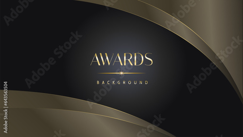 Black gold royal awards graphics background lines sparkle elegant shine modern glitter template luxury premium corporate abstract design.