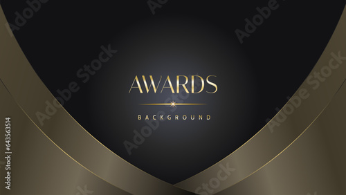 Black gold royal awards graphics background lines sparkle elegant shine modern glitter template luxury premium corporate abstract design.