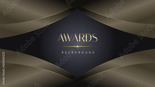 Black gold royal awards graphics background lines sparkle elegant shine modern glitter template luxury premium corporate abstract design.