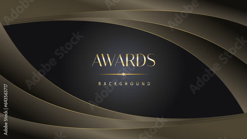 Black gold royal awards graphics background lines sparkle elegant shine modern glitter template luxury premium corporate abstract design.