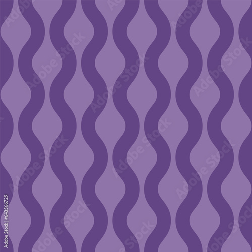 Purple seamless pattern with abstract wavy lines