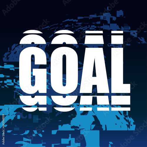 Football match sport typographic blue template grunge style for online broadcast and social media