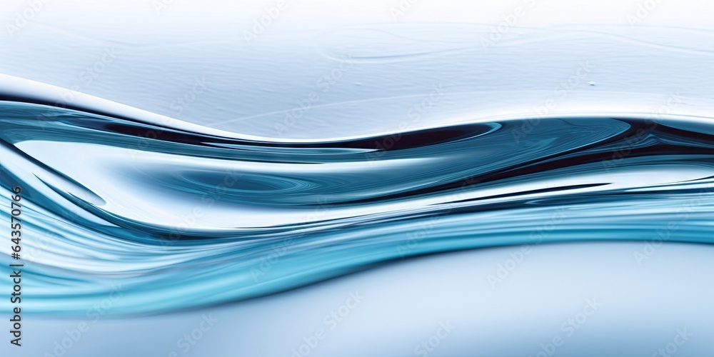 Naklejka premium Fluid motion. Abstract artistic background. Elegant metallic waves. Modern blue water design. Liquid light. Shiny pattern