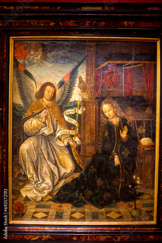 Картината върху платно The Annunciation attributed to Gerard David, 16th century, Oil and tempera on canvas