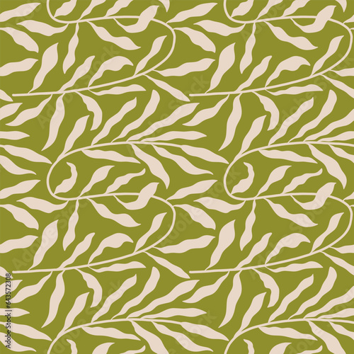 Aesthetic Contemporary printable retro groovy flowers seamless pattern. Decorative Hippie Naive 60's, 70's style Vintage boho background in minimalist style for fabric, wallpaper or wrapping