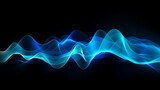 Audio soundwave scope signal as an abstract background depicting a sampled music sound wave frequency in a recording studio showing its amplitude, computer Generative AI stock illustration image