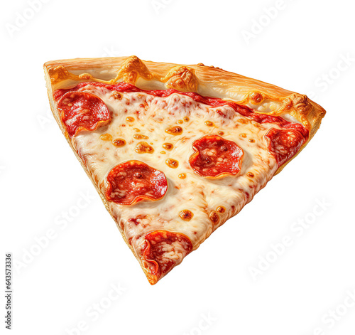 porcion de  una pizza de peperoni sobre fondo transparente, png