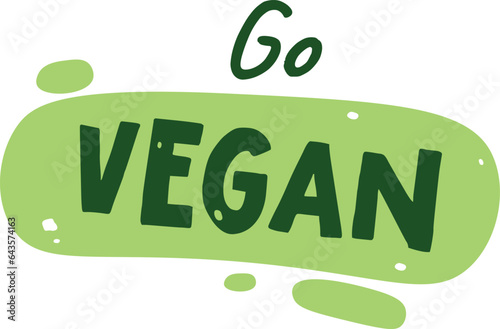 Go Vegan Lettering Banner
