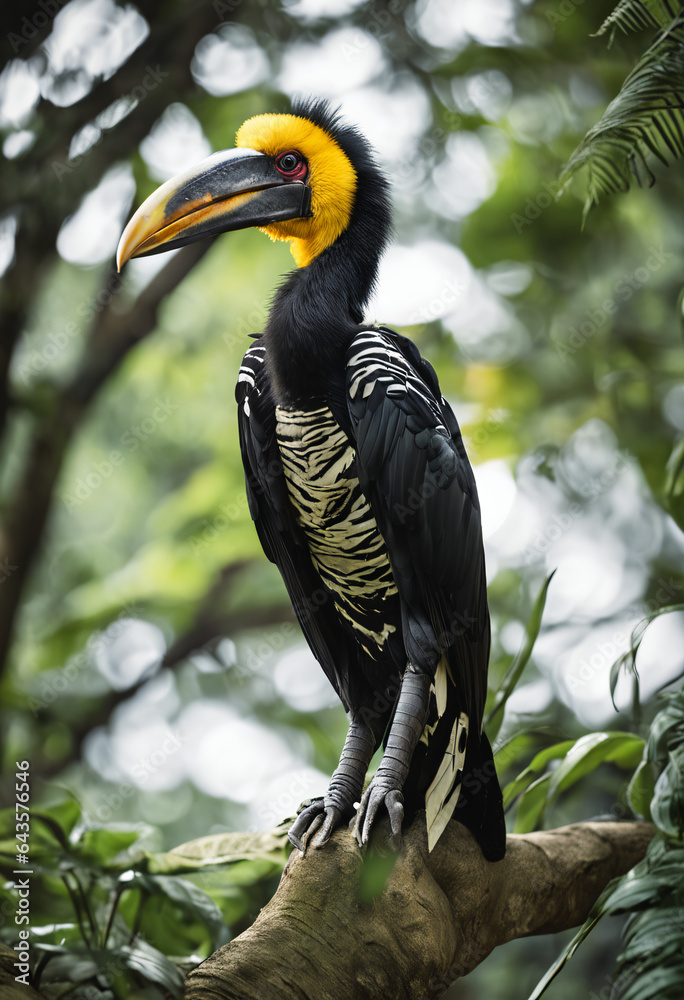 Obraz premium yellow billed hornbill