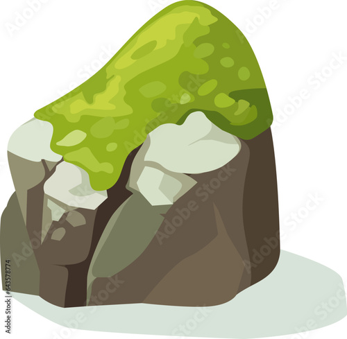 Moss On Old Gray Stone