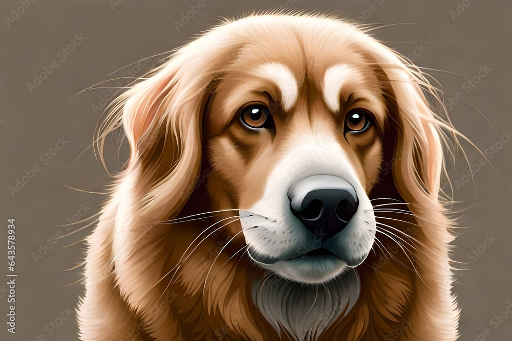 portrait of a golden retriever portrait of a golden retriever