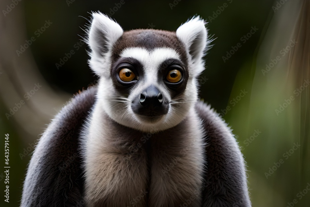 Obraz premium lemur on a tree